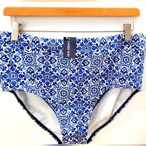 LANDS END SWIM Bottoms Size 14 High Waisted NEW WITH TAGS
